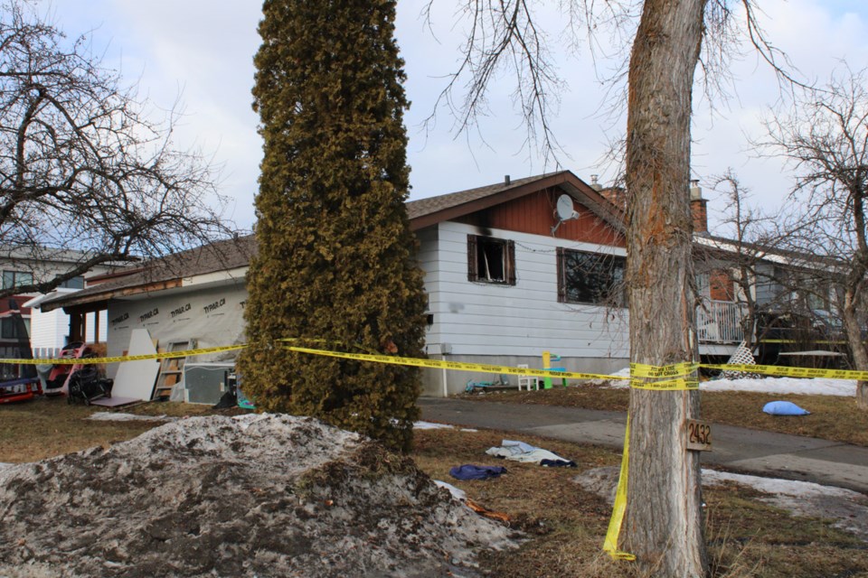 RCMP and fire investigators were on the scene of a house fire in the 2400-block of Devonshire Crescent on March 1.
