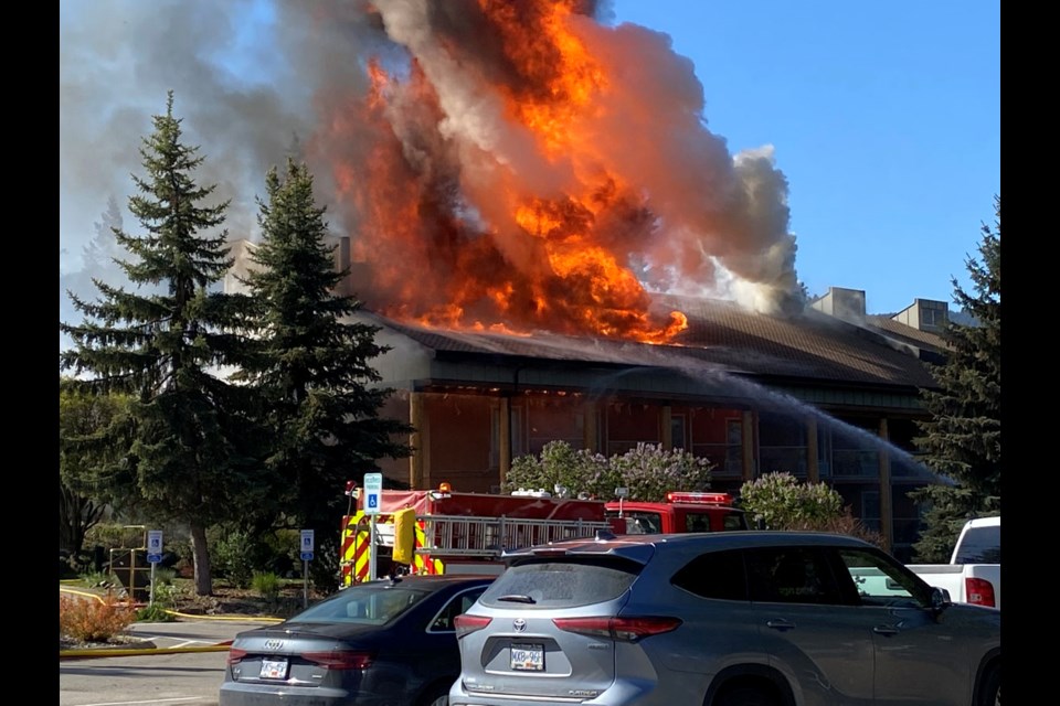 Lucy and Steve Martin of Prince George were celebrating their 40th anniversary at the Quaaout Lodge in Chase, B.C. when it caught fire on Sunday.