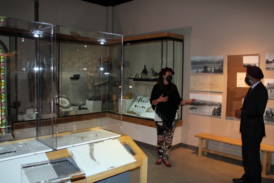 The Exploration Place CEO Tracy Calogheros gives Minister Harjit Sajjan, minister of international development and minister responsible for the Pacific Economic Development Agency of Canada, a tour of the museum on June 2.