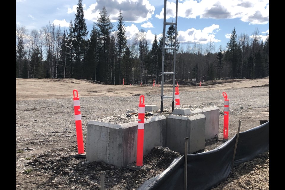 The site of a proposed student housing facility at 4500 Ospika Blvd. is seen on April 19.