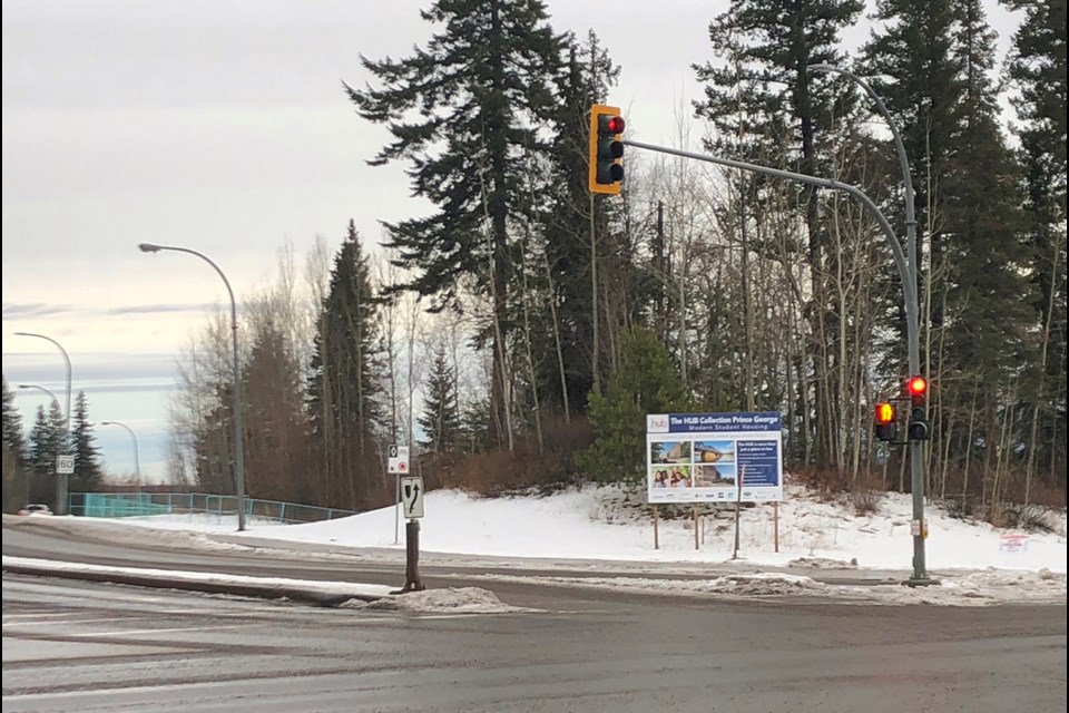 The site of the proposed seniors housing complex is seen on Wednesday, from the intersection of Tyner and Ospika Boulevards.
Citizen photo by Arthur Williams