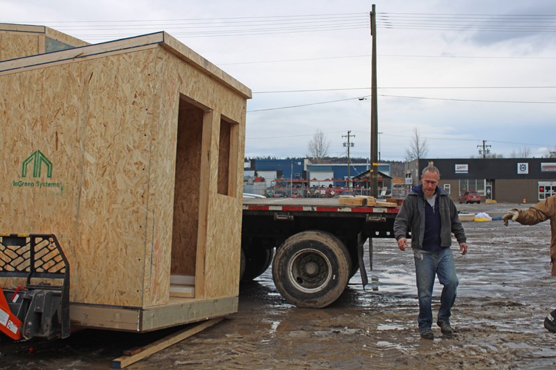 InGreen Building Systems had donated six tiny homes to unhoused residents in Moccasin Flats. 