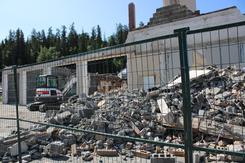 The demolition of Fire Hall No. 1 continues