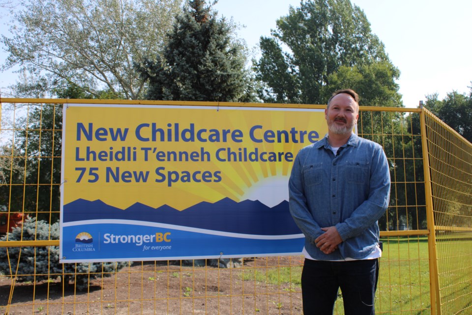 Project lead Kyle McIntosh at the site where the new childcare centre will be located. 