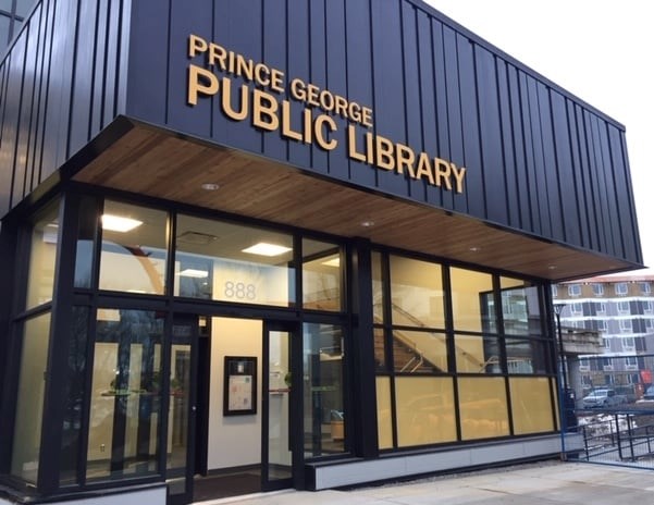 Prince George Public Library doors