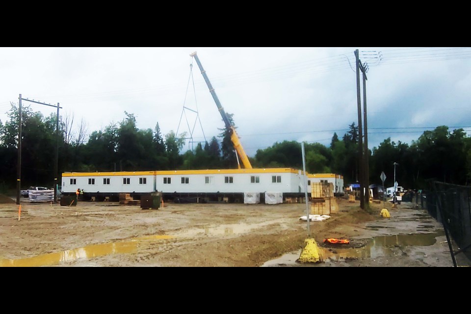 Work is progressing on the Third Avenue transitional shelter facility in downtown Prince George.