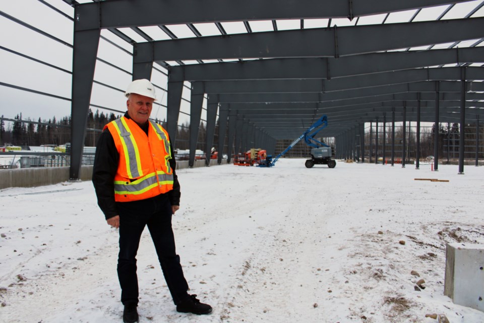 Interior Warehousing Ltd. project manager Dave McWalter checks out a new 66,000 square-foot warehouse under construction in BCR Industrial Park at 8875 Willow Cale Rd.