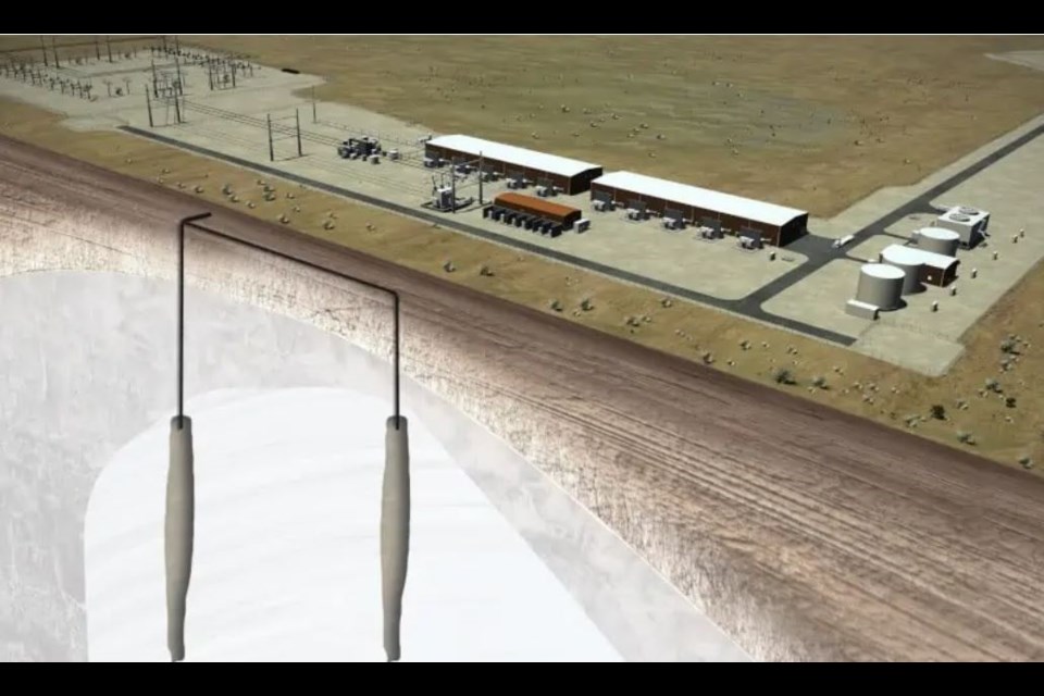 An artist's conception of the Mitsubishi Power/Magnum Development hydrogen plant under construction south of Salt Lake City, Utah.