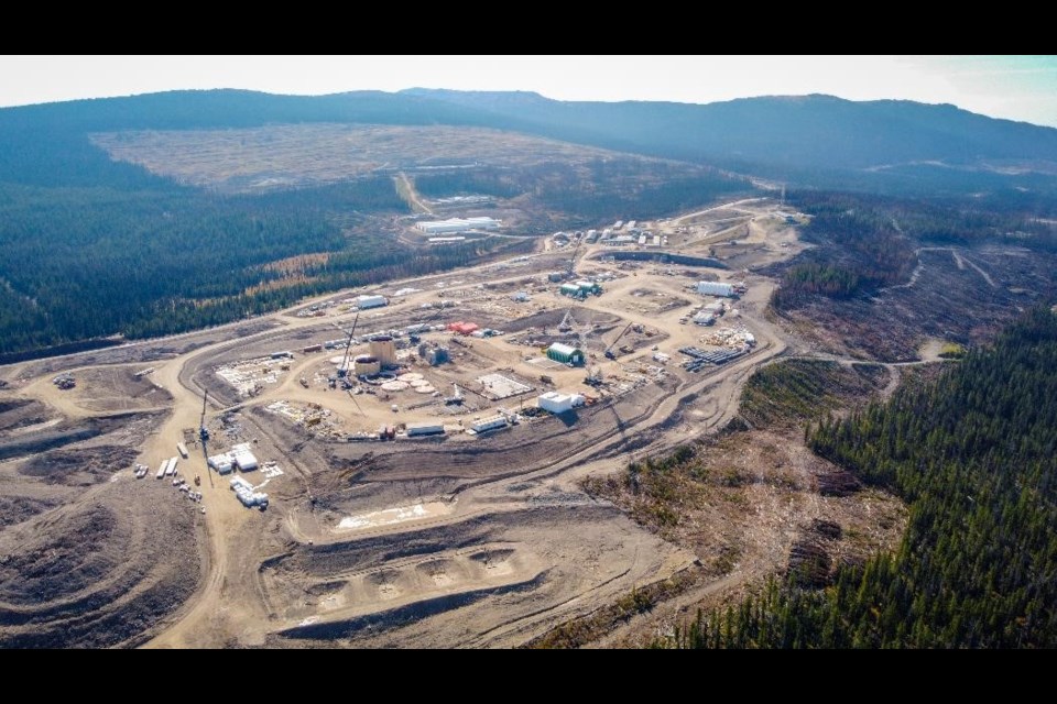 This recent aerial photo shows progress of construction of the Blackwater Gold mine 160 km southwest of Prince George.