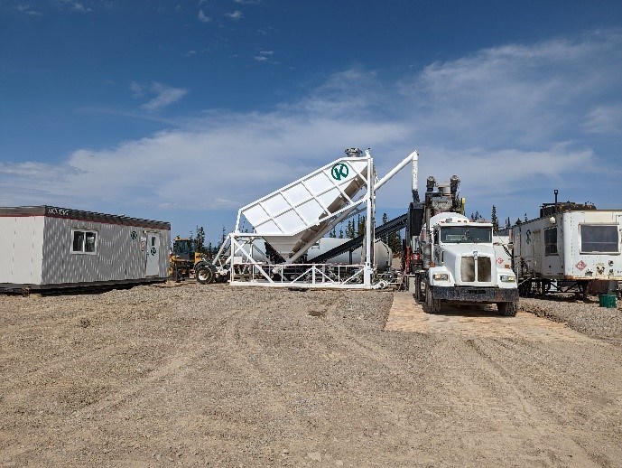 The Blackwater Gold concrete batch plant is shown.