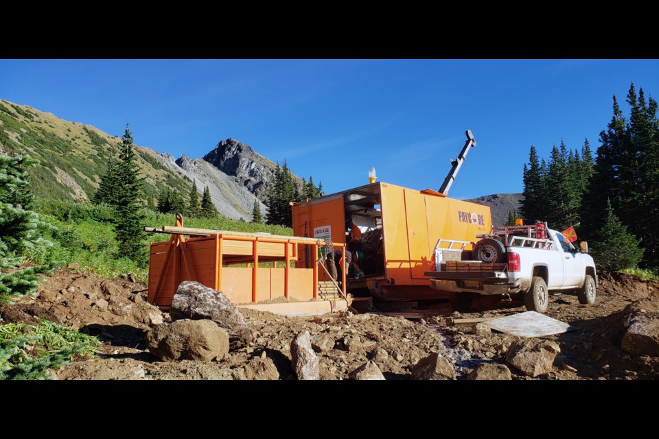 A drill site at NorthWest Copper's Lorraine Project stake 280 kilometres northwest of Prince George.