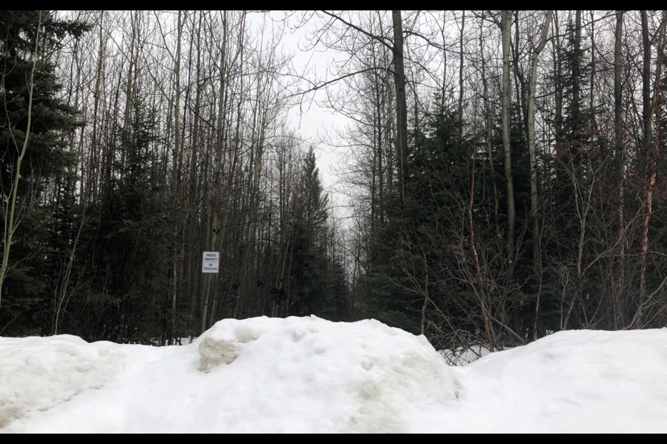 The site of a proposed seniors housing complex is seen from Heather Park Road on Thursday.