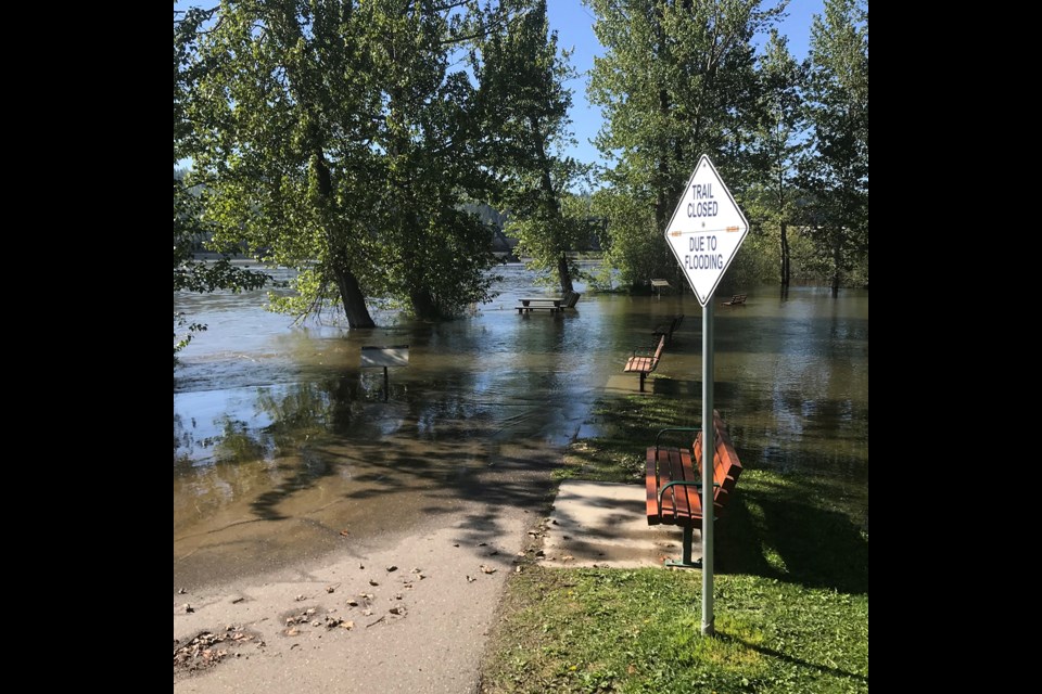 The city has annouced the closure of sections of Heritage River Trail and Cottonwood Island Park