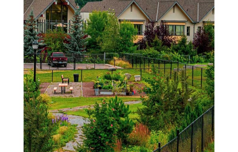 Ron Brent Park in the heart of downtown has been redeveloped with seniors in mind with a garden, benches and picnic tables.
