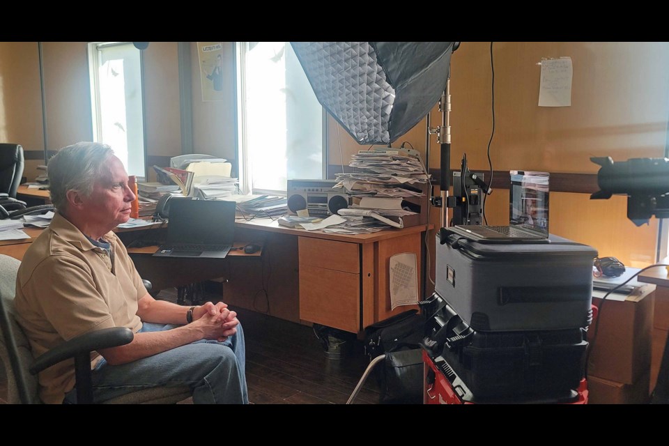 Former Citizen court reporter Mark Nielsen is interviewed in the newroom for the Making of Serial Killer episode about Cody Legebokoff. The interview took place on May 10, 2024.
