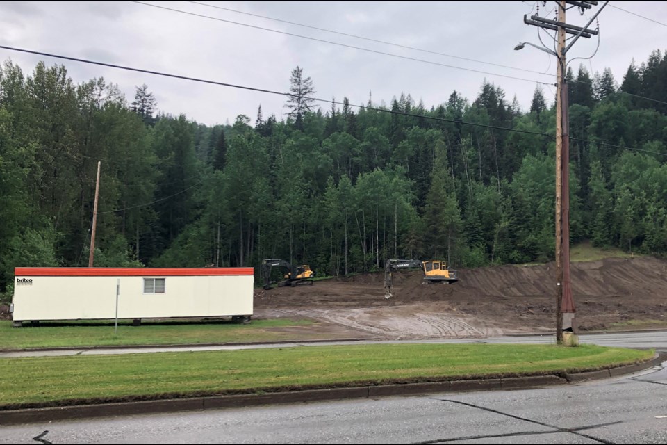 The site of a proposed six-storey, 125-unit seniors apartment building on Foothills Boulevard is seen on May 23..