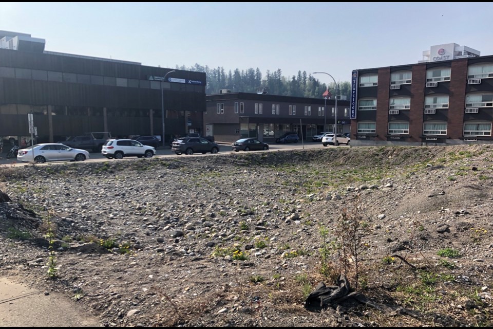 A vacant lot at 611 Brunswick St. is seen on Tuesday. A B.C.-based developer is looking to build a mixed-use building on the site, including 80 apartments.