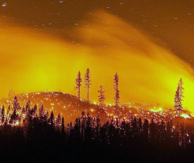 Rain that came in Monday's thunderstorm helped crews fighting fires west of Prince George but it wasn't enough put them out.