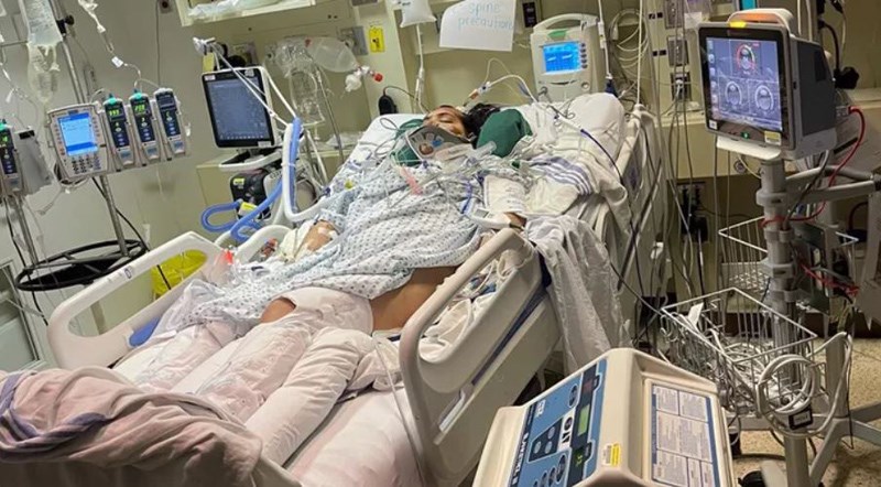 Amritpal Kaur in Vancouver General Hospital recovering from a brain injury after being hit while using the crosswalk on Fifth Avenue in Prince George. 
