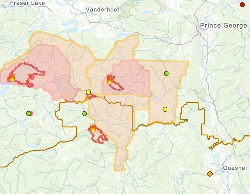 wildfire map - July 20, 2021