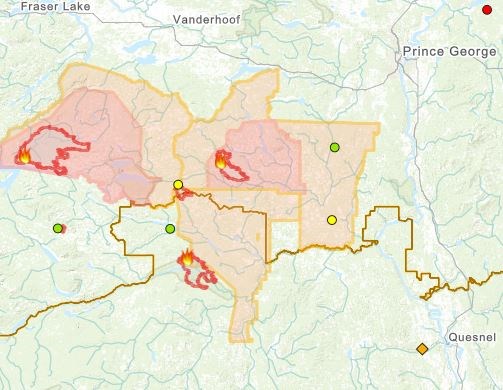 wildfire map - July 20, 2021