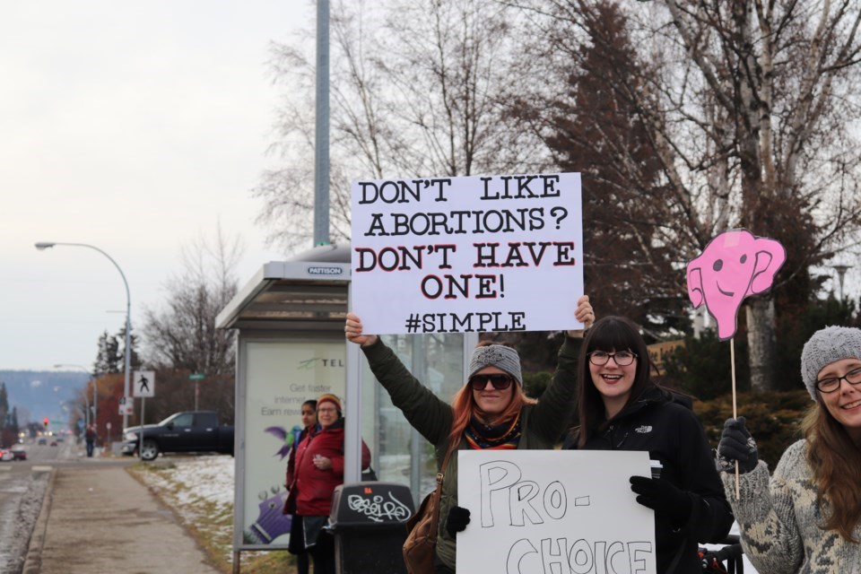 A pro-choice rally held at UHNBC in 2018
