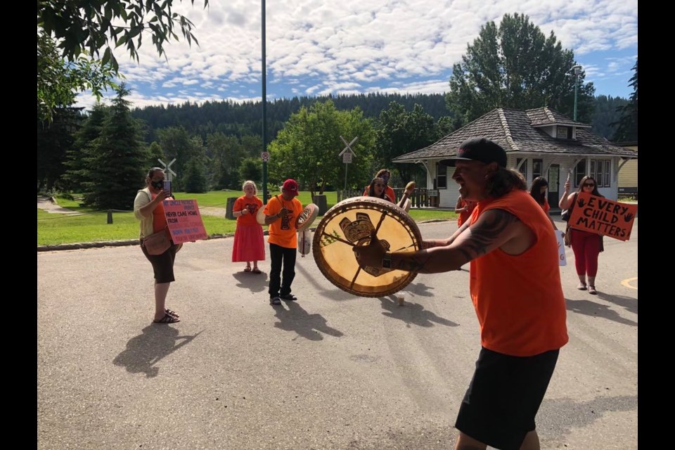 National Indigenous Peoples Day began with an Every Child Matters march starting at the Exploration Place parking lot. 