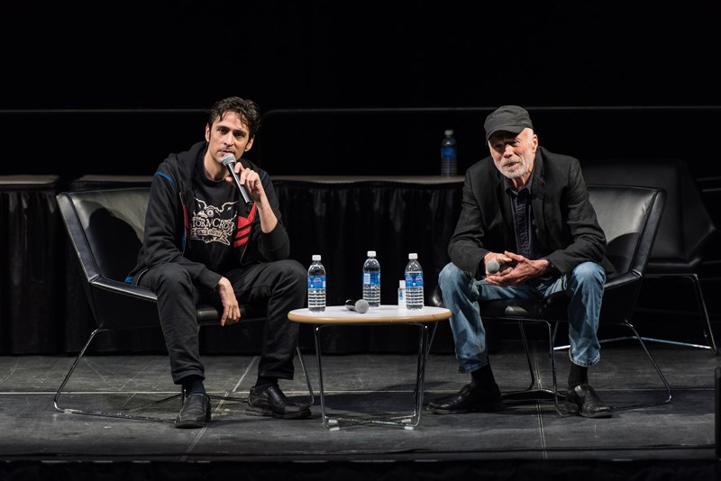 Actor Michael Hogan, seen here on stage with Mark Meer, will be at Northern Fancon this year.