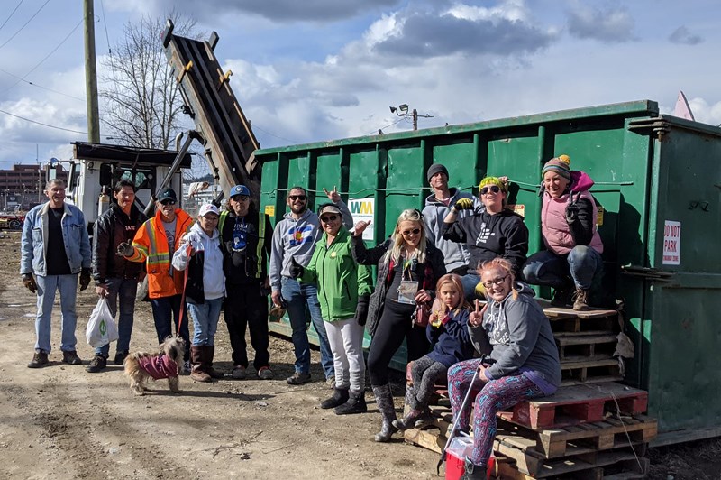 Volunteers came together on April 9 to clean up Moccasin Flats and salvage any valuable items. 