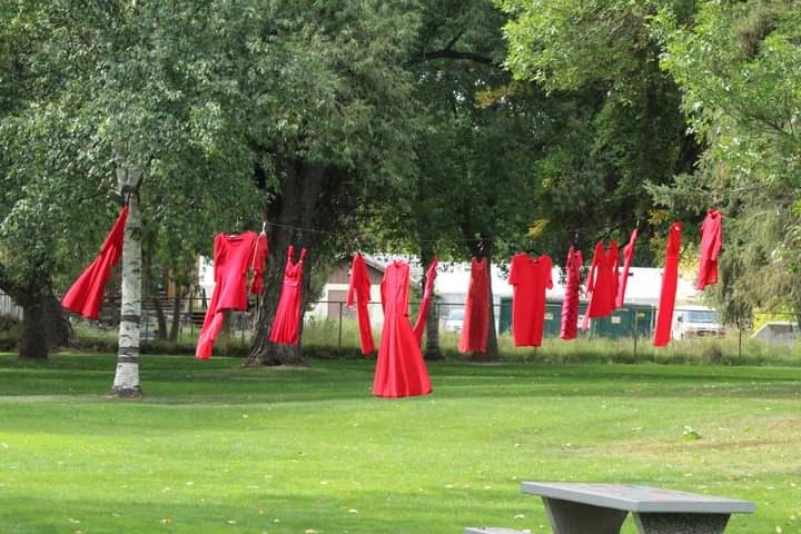 Red Dresses will be hung at Lheidli T'enneh Memorial Park to honour loved ones. 