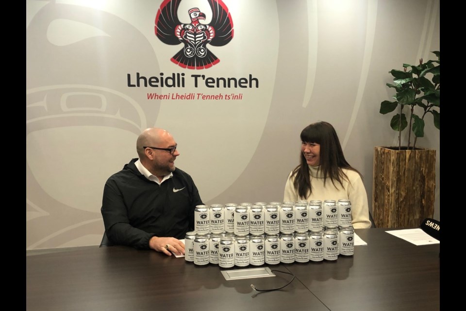 MP Todd Doherty and Chief Dolleen Logan speak about the 80 flats of canned water donated to Lheidli T'enneh First Nation. 