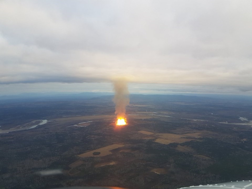 Enbridge pipeline explosion aerial