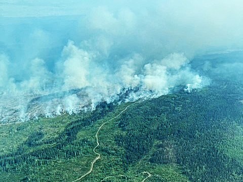 The Dorman Lake fire 45 km west of Vanderhoof has prompted an evacuation order that includes 10 properties. Smoke from that fire drifted to the Prince George airshed and resulted in an air quality statement from Environment Canada.