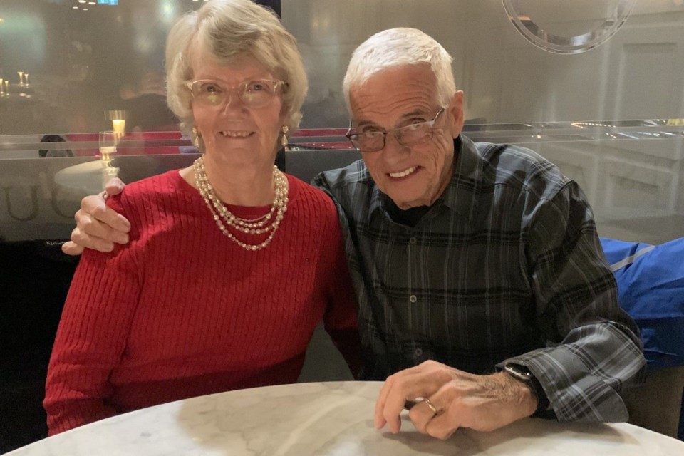 Barry Bertrand, Prince George resident, is seen here with his beloved wife Lois who has helped him through some tough times he's experienced as a result of contracting measles as a child.
