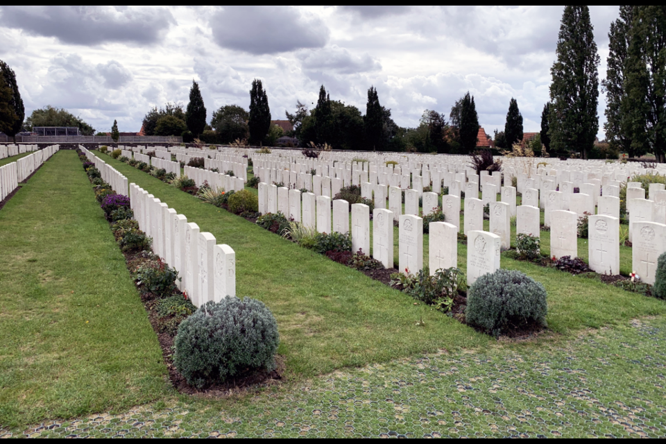 Rocky Mountain Ranger Eric Depenau visited the graves of thousands of soldiers buried at Necropole Nationale de Notre Dame de Lorette graveyard in France.