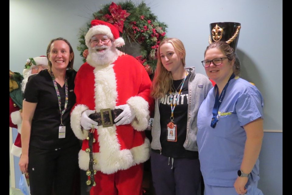 Santa stopped by UHNBC's pediatric unit recently and the staff wanted to get photos with him as he offered some cheer to the children he was able to visit.