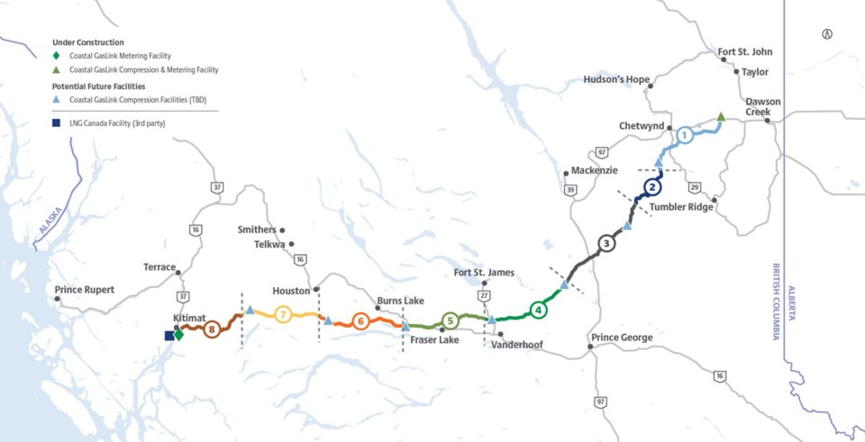 Coastal Gaslink map