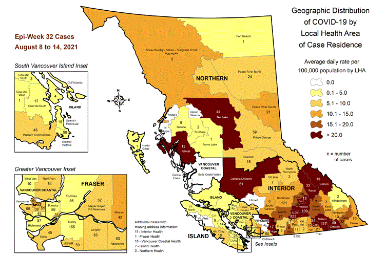 COVID map Aug 18