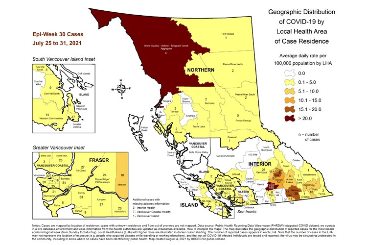 COVID map Aug 5