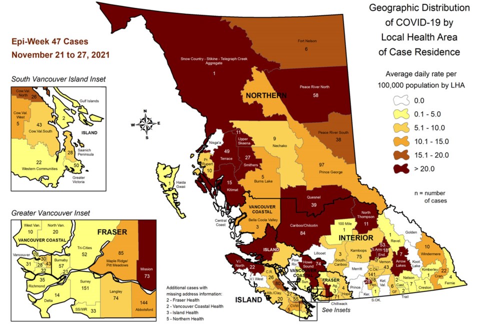 COVID map Dec 8