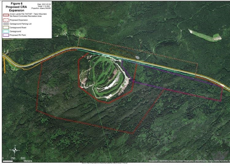 Tabor ski hill map