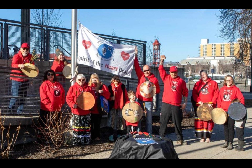 It was declared UHNBC Prince George Traditional Drummers' Week by the City of Prince George on Monday in front of City Hall.