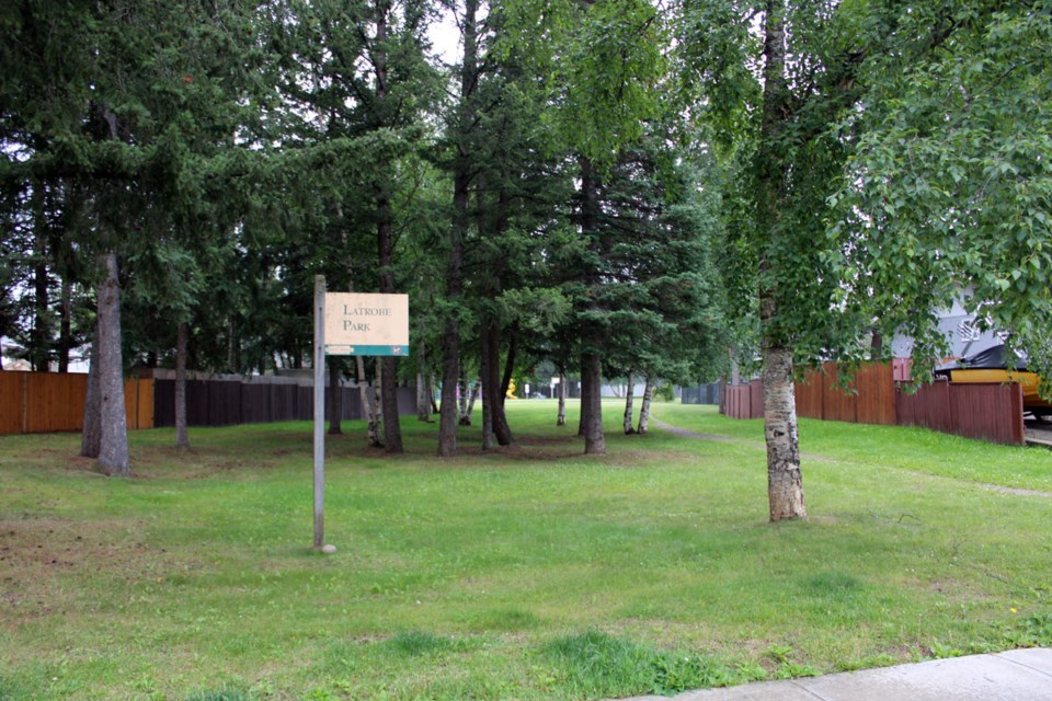 Latrobe Park is seen from Malaspina Avenue.
