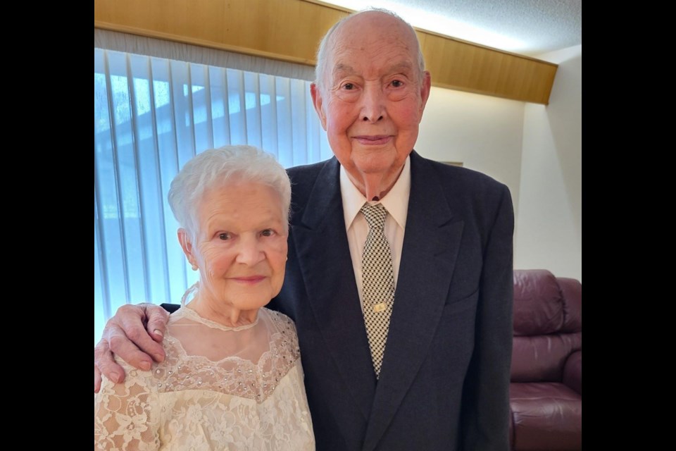 Gladys, 92, and Allan Thorp, 93, celebrated their 70th wedding anniversary on Oct. 2. The were wed in 1954 at Knox United Church in Prince George.