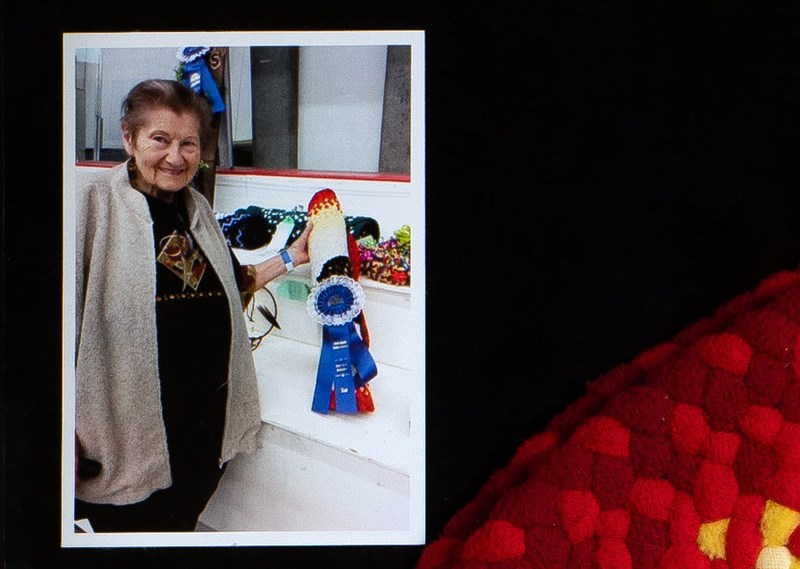 Elsie Osterberg with a prize winning creation. 