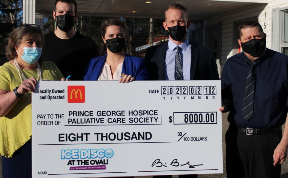 Hospice Ice Disco cheque