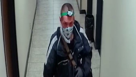 Prince George RCMP are looking for this man suspected of breaking into a downtown office building to steal items late Monday night or early Tuesday morning.