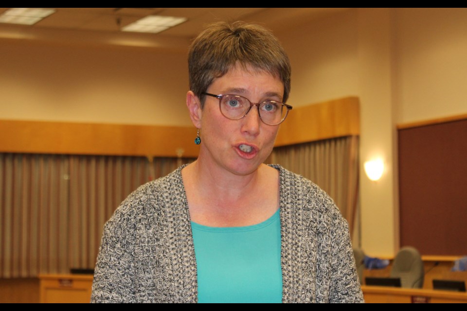 Regional District of Fraser-Fort George director Lara Beckett takes her oath of office on Wednesday. Beckett was named chairperson of the board on Thursday.