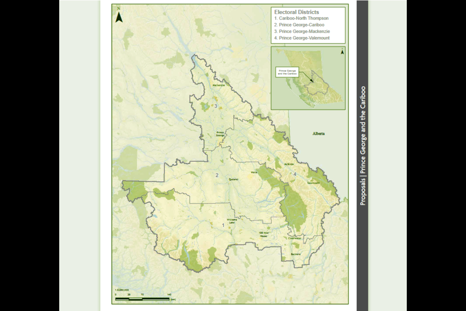 The BC Electoral Boundaries Commission is recommending in its preliminary report that Prince George be divided into three ridings for the next two provincial elections.