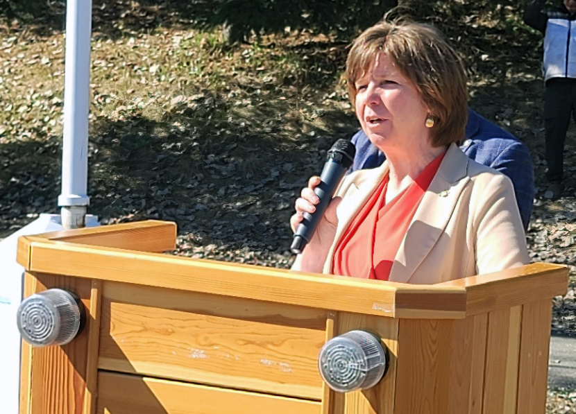Sheila Malcolmson, B.C. Minister of Social Development and Poverty Reduction, was in Prince George Friday to announce a new commercial truck driver training program.